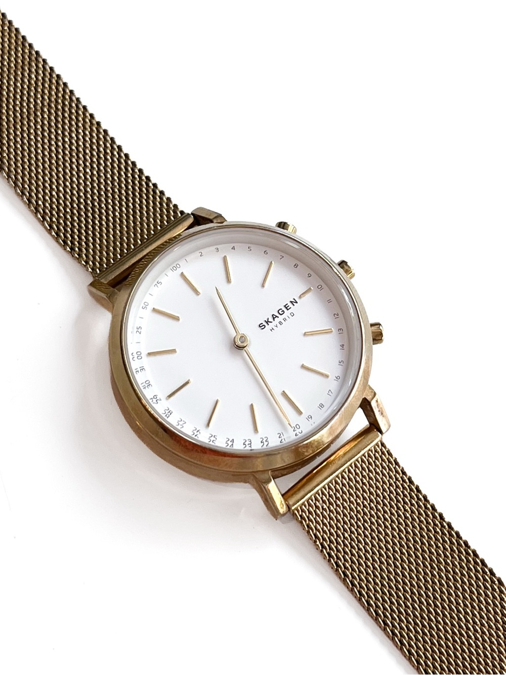 ✨ Skagen Hald Quartz Hybrid Smartwatch in Gold ✨